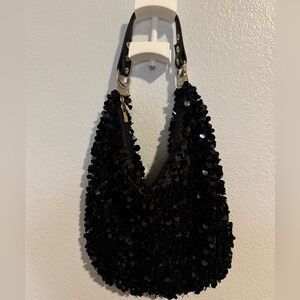 NWOT Elegant Black Sequin Women's Bag